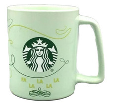 Starbucks 2020 Christmas Coffee Cup Mug  FA LA LA LA LA 10 Oz. Mint Gree... - £12.43 GBP