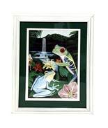 Patrick Sullivan Signed Frogs Waterfall Tropical Art Print Framed Matted... - €56,57 EUR