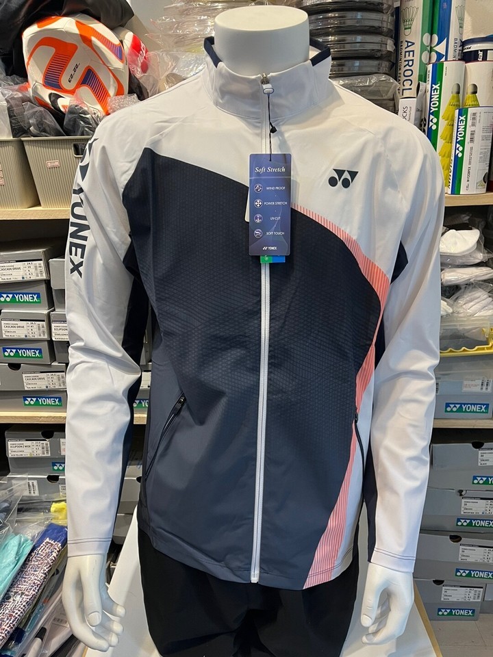 YONEX Men&#39;s Badminton Jacket Sports Long Sleeve Top Grey [US:XS/M] NWT 2... - $64.71