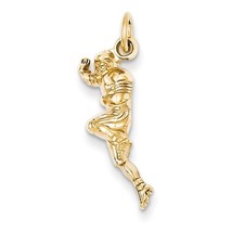 14K Yellow Gold Football Player Pendant - $3,684.47 MXN