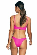 Vitamin A Swim Magenta Ecorib California High Leg Bikini Bottom (8/M) Nwt $99 - £59.80 GBP