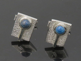 925 Sterling Silver - Vintage Cabochon Cut Blue Jasper Cufflinks - TR2983 - £57.70 GBP