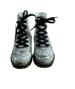 Circus By Sam Edelman Combat Boots Women’s Size 10 Kascade Clear Graffiti - $752.50 MXN