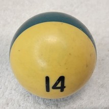 VTG Replacement Billiard Pool Ball 2 1/4&quot; Diameter Number 14 STRIPED GREEN - £5.12 GBP