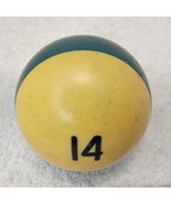 VTG Replacement Billiard Pool Ball 2 1/4&quot; Diameter Number 14 STRIPED GREEN - £5.03 GBP