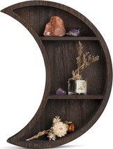 Dahey Moon Shelf Wall Mounted Moon Wall Decor Crystal Display, 12&quot; L×3&quot; D×16&quot; H - £34.36 GBP