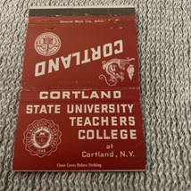 Vintage Matchbook Cover Matchcover Cortland   University Teachers College NY - £2.60 GBP