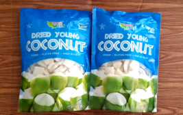 2 Pack Paradise Green Dried Young Coconut Vegan ,Gluten Free,High In FIBER/24 Oz - £33.08 GBP