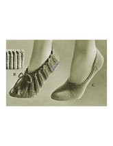 Slippers, Footlets, Shoe Socks or Carry &amp; Fold Socks  - Knit pattern (PDF 6056) - £2.93 GBP