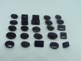 240Carats 25 Pieces Blue Sapphire Color Enhanced Gemstones Pack Lot Gems EL1256 - £50.46 GBP