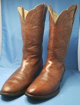 Ariat Heritage Brown Leather Cowboy Boots Womens Size 10B Style 15702 Floral - £45.64 GBP