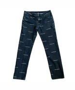 Pleasures Now Men’s Typhoon Black Denim Slim Jeans Sz 34 All Over Print ... - $55.50 CAD