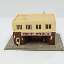 N Scale Model Power First National Bank Pre-Lit Scenery Building with Fi... - $39.99