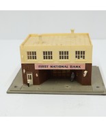N Scale Model Power First National Bank Pre-Lit Scenery Building with Fi... - £31.59 GBP