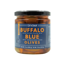 Divina Spicy Buffalo Blue-Cheese-Stuffed Greek Olives, 2-Pack 7.8 oz. Jars - £25.65 GBP
