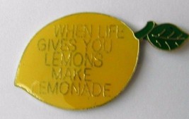 When Life Gives You Lemons Make Lemonade Humorous Funny Lapel Pin Badge 1 Inch - £4.50 GBP