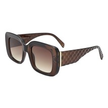 Women&#39;s Sunglasses Oversized Square Frame Textured Diamond Pattern UV400 - £11.72 GBP