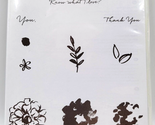 Stampin Up What I love Flower Floral Thank You 10 Clear Mount Ink Stamps... - $11.00