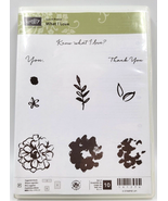 Stampin Up What I love Flower Floral Thank You 10 Clear Mount Ink Stamps L0322 - $11.00