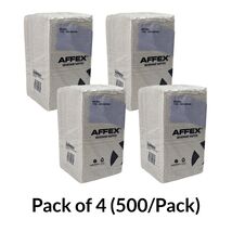 2000-Count Affex 1-Ply Cocktail/Beverage Party Napkins 500/Pack White BN... - $13.71