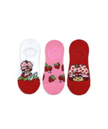 Strawberry Shortcake Women&#39;s Print Stay Put Liner Socks, 3-Pack, Shoe Si... - £10.44 GBP