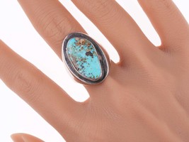 sz9 Vintage Navajo sterling and turquoise ring - £152.08 GBP