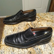 Michael Toschi Black Leather Slip On Loafer Shoes Carbonlite Men&#39;s Size ... - £59.27 GBP