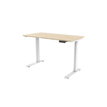 Monoprice 42764 SIT-STAND DESK W/ WOOD TOP (WHITE BASE; NATURAL TOP) - $658.72