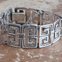 1950&#39;s Margot De Taxco 5112 Geometric Bracelet and Choker necklace  Mexican ster - £573.73 GBP