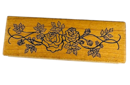 Vintage Great Impressions Rose Vine Border LeavesStamp G164 - £15.13 GBP