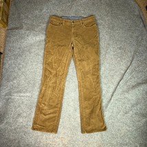 LL Bean Mens Pants 34x32 Brown Corduroy Straight Preppy Casual Day Hiking Gorp - $27.98