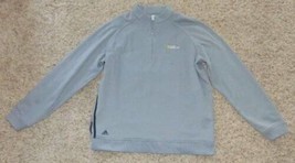 Mens Shirt Adidas Gray Yellow Ribbon Fund Long Sleeve Zip Neck Pullover-... - £10.09 GBP