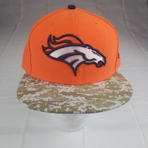Denver Broncos NFL Salute To Service New Era 59Fifty Camo Fitted Hat Cap 7 3/4 - £15.78 GBP