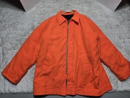 Vintage Jacket Men&#39;s XL Orange CAMOUFLAGE Lined Hooded Outdoors Hunting ... - $237.82 MXN
