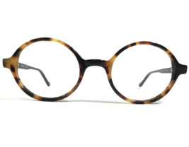 Miraflex Eyeglasses Frames HARRY CAREY Black Brown Tortoise Round 46-21-135 - £63.22 GBP