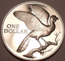 Rare Proof Trinidad &amp; Tobago 1974 Dollar~Coerico Bird~14,000 Minted~Free Ship - £15.29 GBP