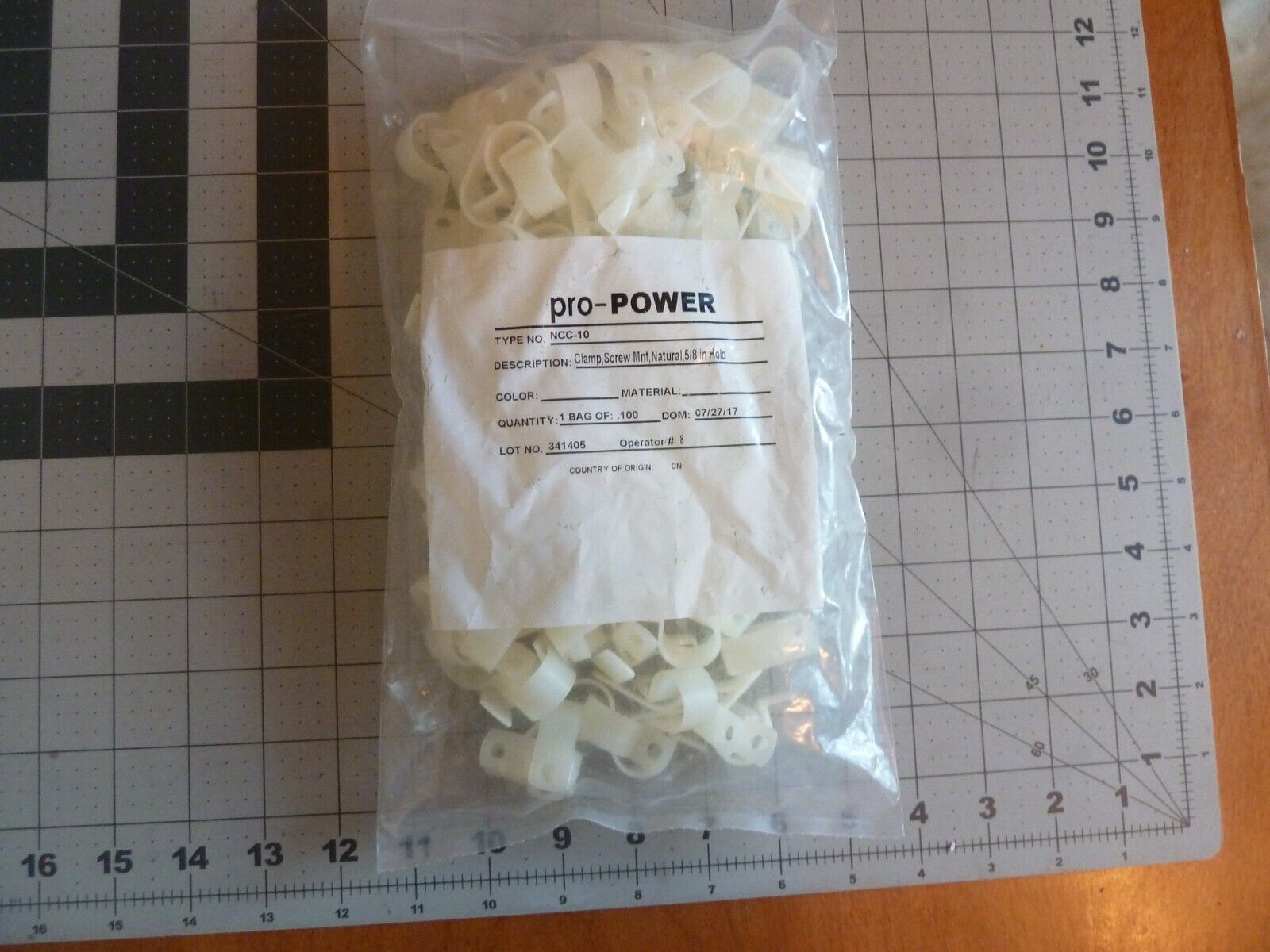 100 - Pro-Power NCC-10:  5/8" in Hold Cable Clamps - Nylon - Screw Mount - NEW - $13.95