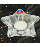 Studio Nova Star Glass Tea Light Candle Holder Holiday Decor - Open Box New - £15.03 GBP