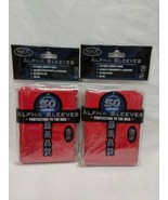 (2) (50) Packs Max Protection Red Standard Size Alpha Sleeves #7050FR - £14.10 GBP