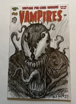 Vampires: Blood Shot #1C W/ Original Drawing Of Venom  FRom Spiderman - £36.75 GBP