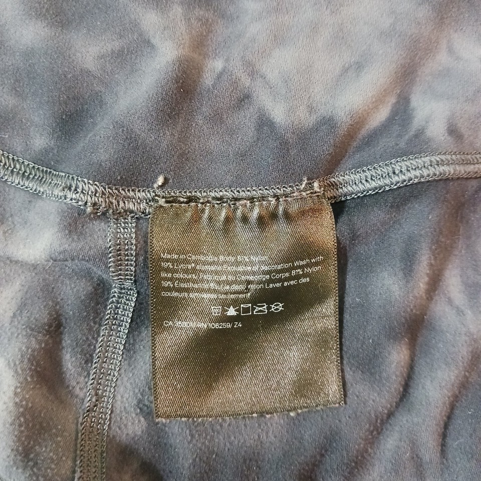 Lululemon Leggings RN106259 Z4 Women 6 Dyed Black & Gray Athleisure Yoga 26×28.5 Item image 4