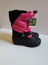 KAMIK Snowfox Snow Boots Kids Youth Girls 3 Pink Black NEW - £39.55 GBP