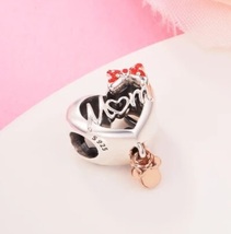New Authentic S925 Open Heart Disney Love Mom Charm for Pandora Bracelet  - £9.39 GBP