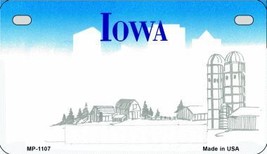 Iowa State Background Metal Novelty Motorcycle License Plate - £14.48 GBP