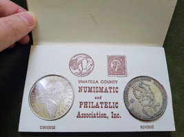 1959 Pendleton Oregon Challenge Coins In Holder Umatilla County Numismat... - $70.13