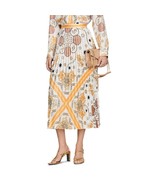 Sandro Pollenca Scarf Print Pleated Midi Skirt Size 40 US 8 New with tags - $168.51 CAD