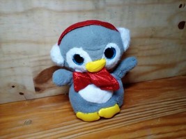 Penguin Stuffed with Scarf and Red Ear Muffs Hug Fun 7&quot;  - £5.90 GBP