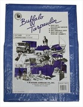 T.W. Evans Cordage 05100 50 ft. x 100 ft. Buffalo Poly Tarpaulin in Blue - £234.98 GBP