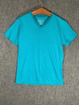 Dikotomy T Shirt Medium M Casual Regular Fit Short Sleeve Blue Mens Tee V Neck - £9.41 GBP
