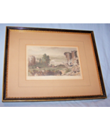 Framed Antiquarian VG Print-Kendal from the Castle-T. Allom-W. Le Petit - $175.00